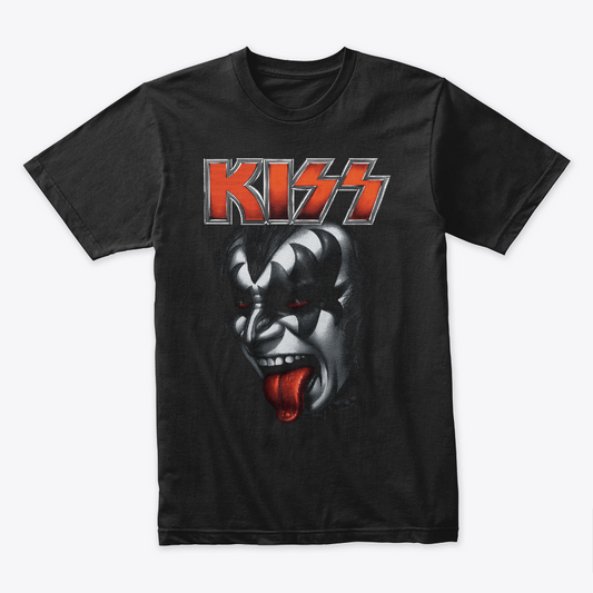 Camiseta Algodon Kiss Genne Simmons Face