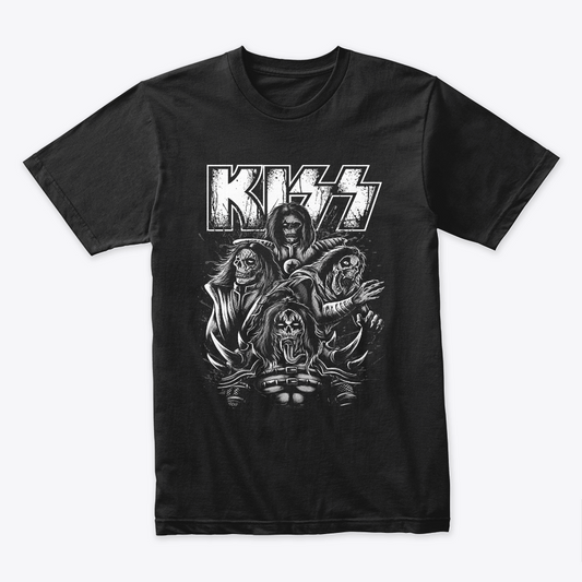 Camiseta Algodon Kiss Zombies Poster