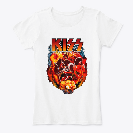Camiseta en Algodon Kiss Rock Style