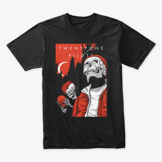 Camiseta Algodon Twenty One Pilots Skull Poster