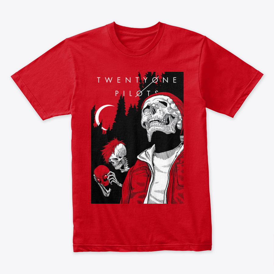 Camiseta Algodon Twenty One Pilots Skull Poster